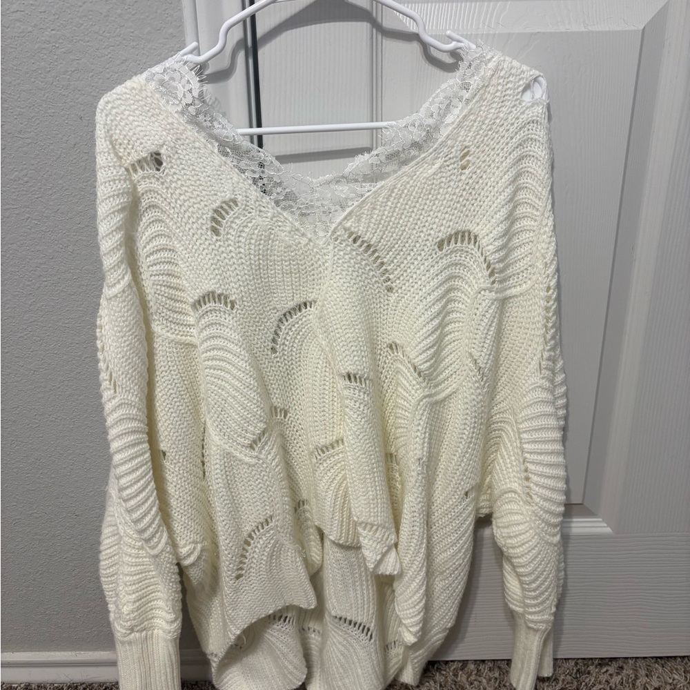White Knit Sweater